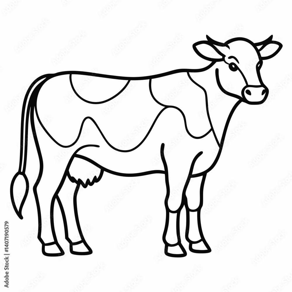 vector illustration of a cow vector illustration of a cow