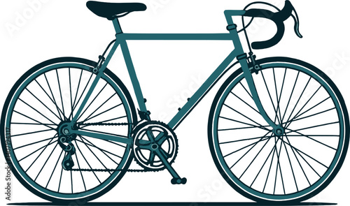 Stylish bicycle design for urban cycling enthusiasts and sports posters