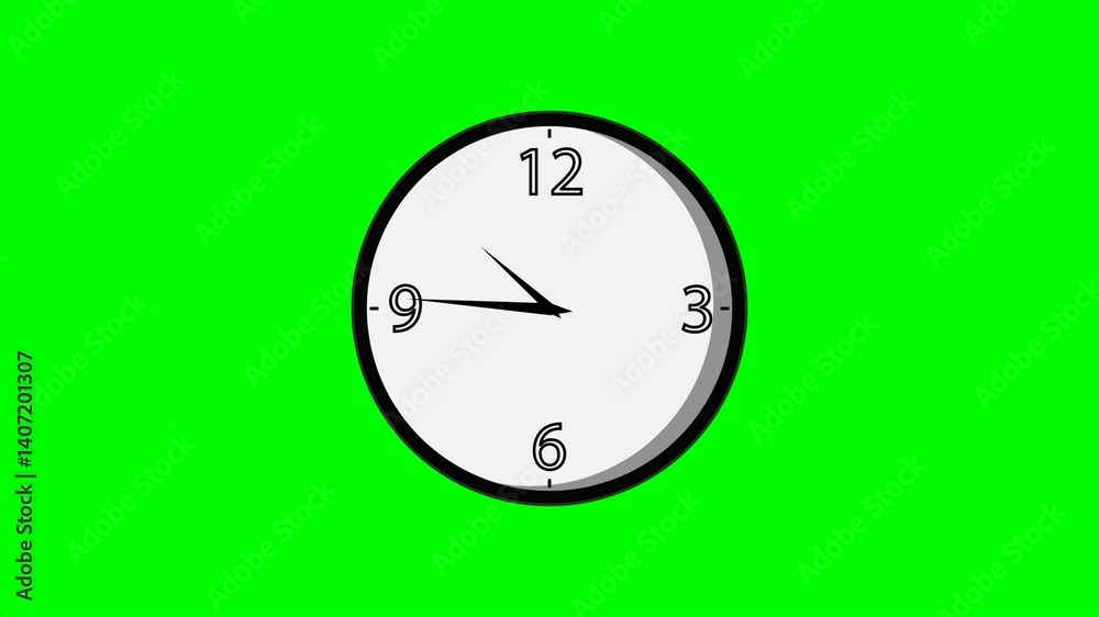 Animation of rotating wall clock. Concept of fast rotating time. Animation of rotating wall clock. Concept of fast rotating time.