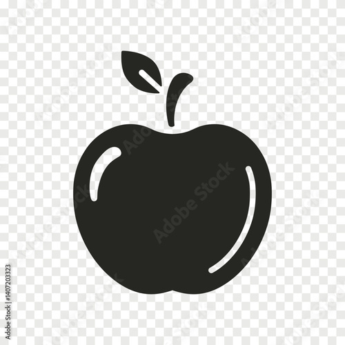 Apple fruit flat vector icon
