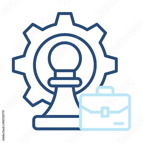 Tactic Icon Two Color Outline Style. Vector Illustration For Graphic Design
