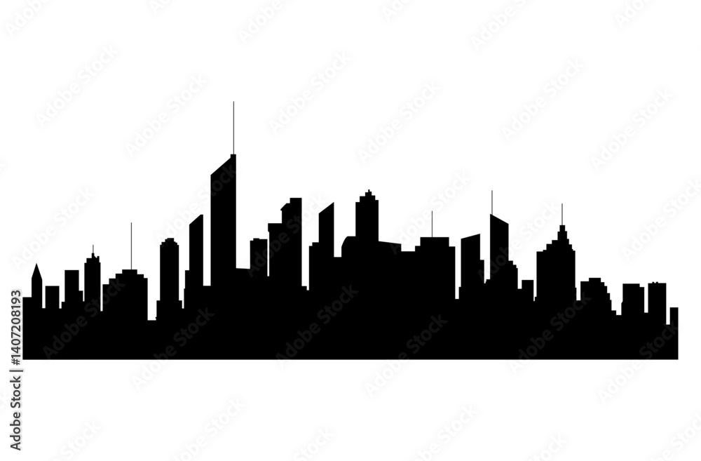 Black cities silhouette collection. Horizontal skyline set in flat style isolated on white. Cityscape, urban panorama of night town. Black cities silhouette collection. Horizontal skyline set in flat style isolated on white. Cityscape, urban panorama of night town.