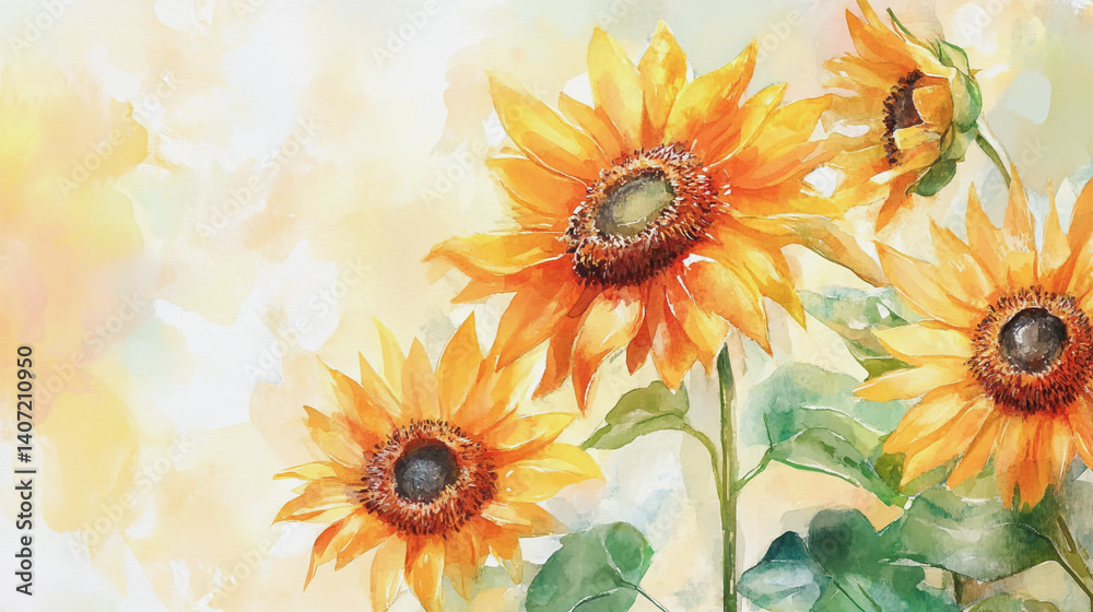 Obraz premium Elegant wedding invitation card background . Minimal hand painted watercolor botanical flowers texture template background. Design for wedding, vip cover, poster, rsvp moderncard.Valentine's Day