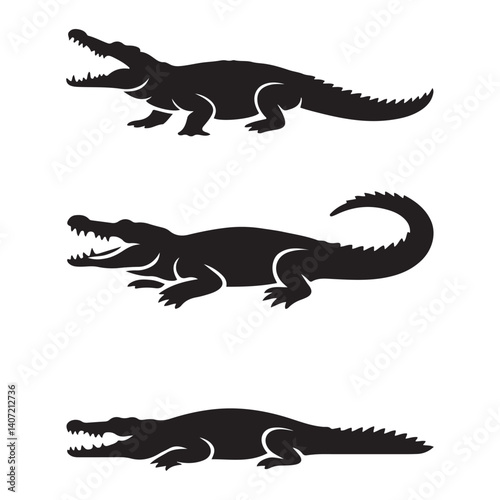 Canvas Print Crocodile design on white background