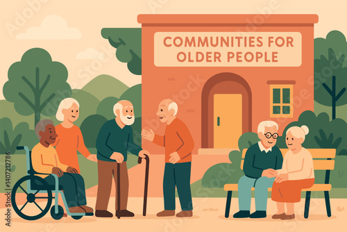 Community engagement and interaction among seniors at elderly center