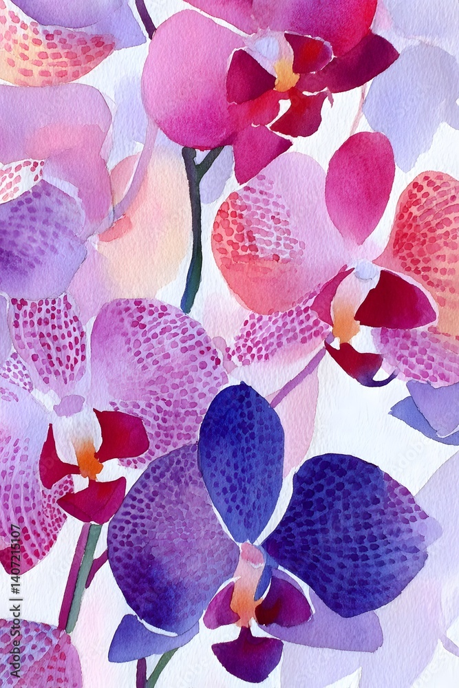 Fototapeta premium High definition orchid flowers bloom
