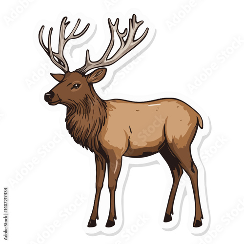 elk, animal, vector, transparent background