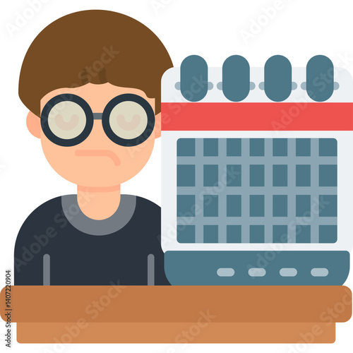 Busy Date Icon Vector Element