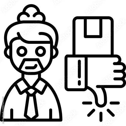 Dissatisfaction Icon Vector Element