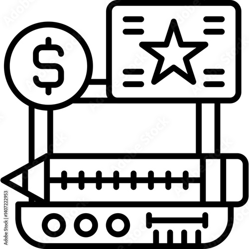 Digital Signature Icon Vector Element