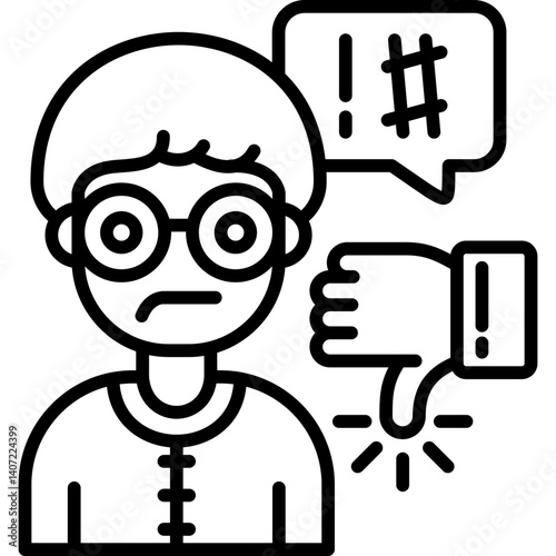 Bullying Icon Vector Element