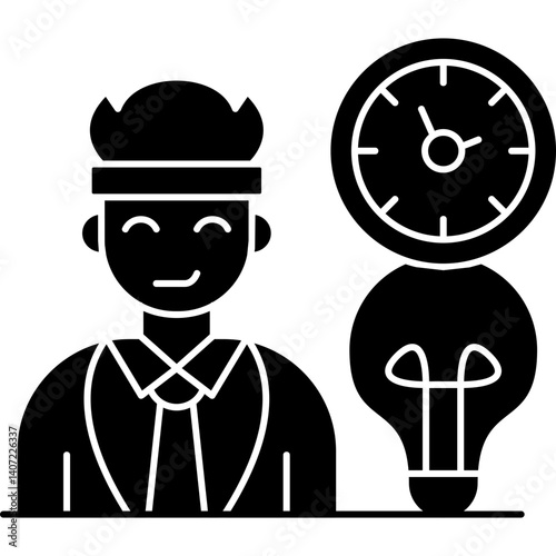 Time Management Icon Vector Element