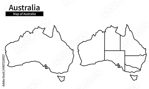 Australia Map | Detailed Vector Illustration in AI Format