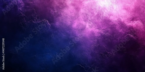 Dark blue purple glowing grainy gradient background black noise texture poster header banner design