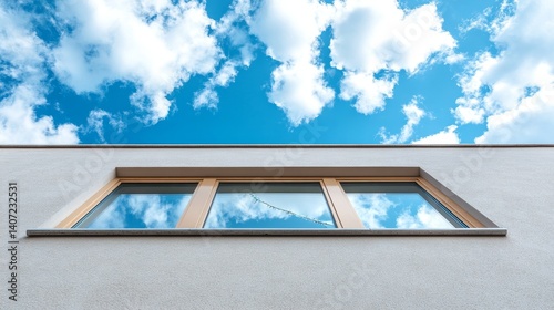 A clear blue sky serves as the backdrop for a forsaken multi-story building, its windows broken and its facade slowly deteriorating