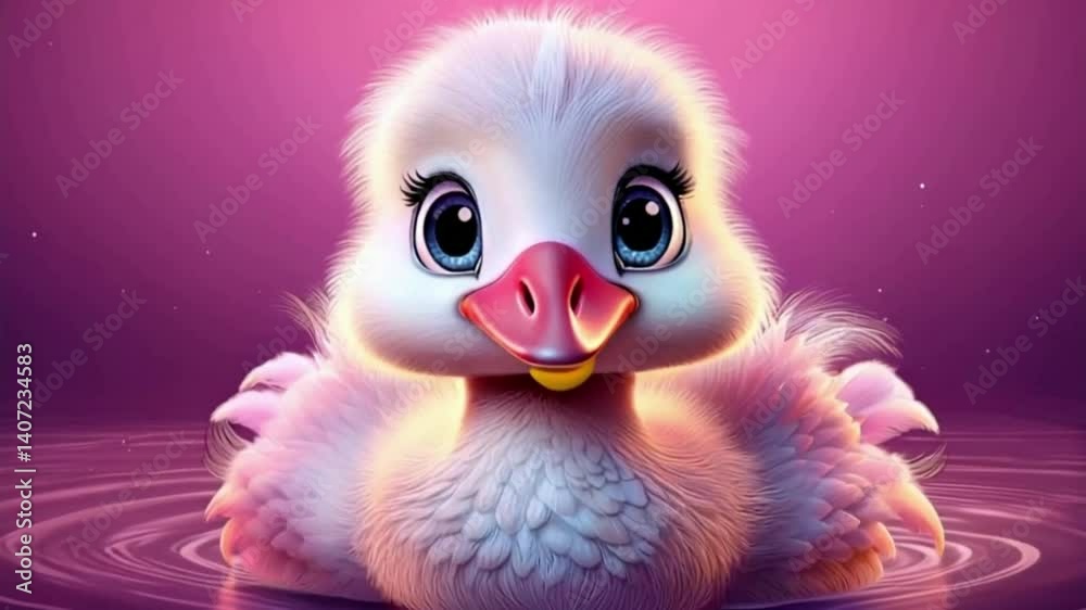 Niedlicher kleiner Schwan