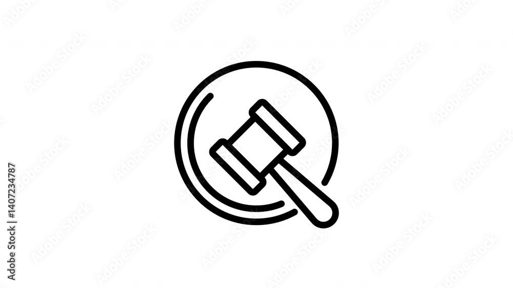 icon line motion graphic auction icon line motion graphic auction