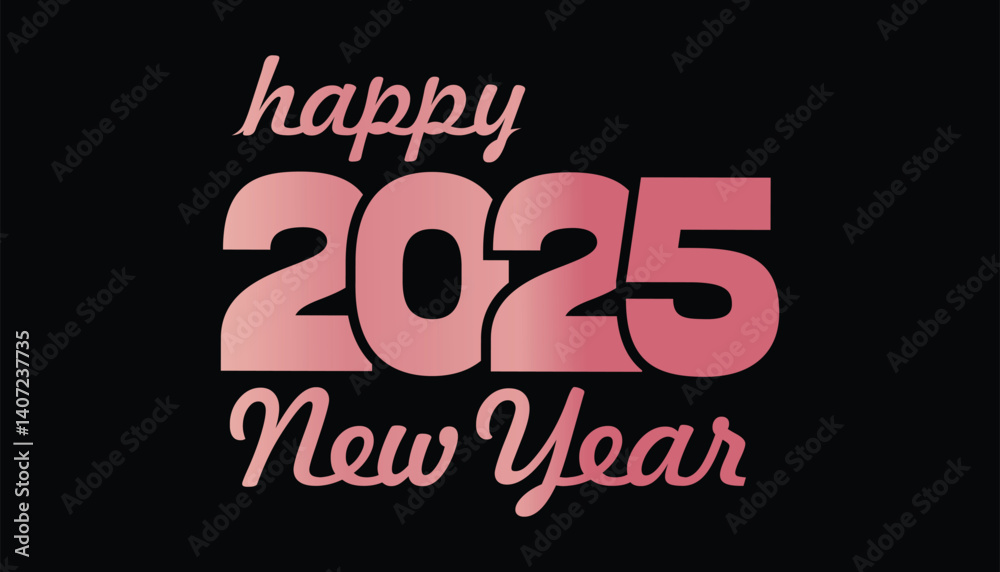 beautiful and attractive gold colored happy new year 2025 vector, with a black and white background beautiful and attractive gold colored happy new year 2025 vector, with a black and white background