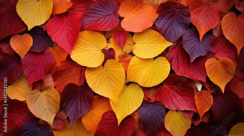 Fototapeta premium yellow heart shaped leaves