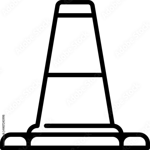 traffic cone Illustration on a white background    