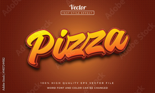 Pizza text effect editable