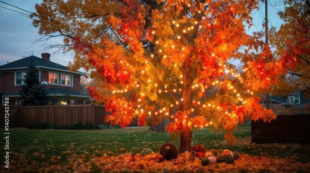 Obraz premium maple tree november decoration autumn leaves