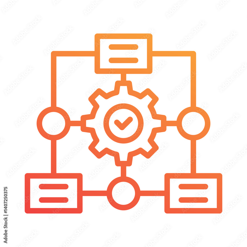 Workflow Diagram Icon Workflow Diagram Icon