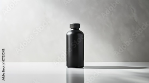 matte black pill bottle