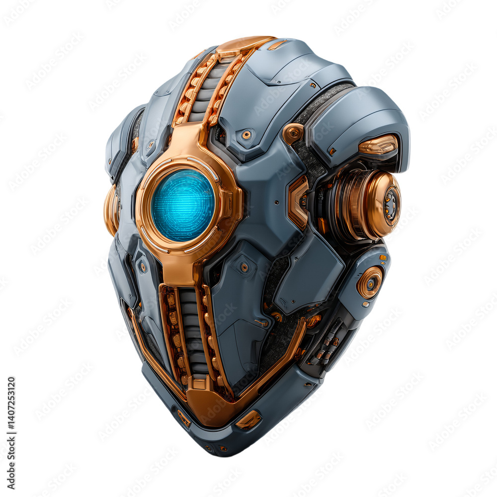 Fototapeta premium 3D Futuristic Helmet Technology Concept