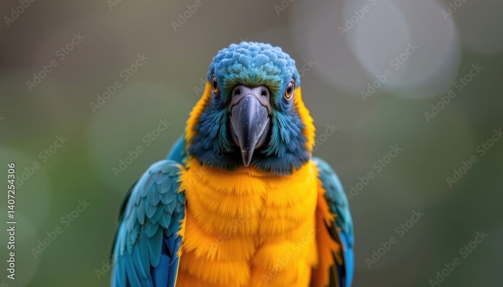 Vibrant Blue and Gold Macaw Parrot Close Up Portrait Exotic Bird Photography Vibrant Blue and Gold Macaw Parrot Close Up Portrait Exotic Bird Photography