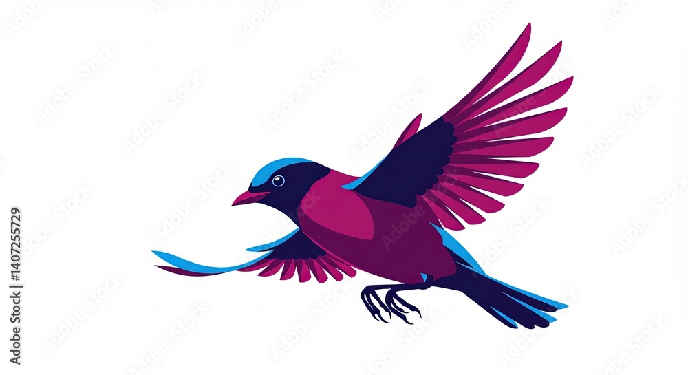 Fototapeta premium Colorful birds in flight showcasing grace and beauty in nature