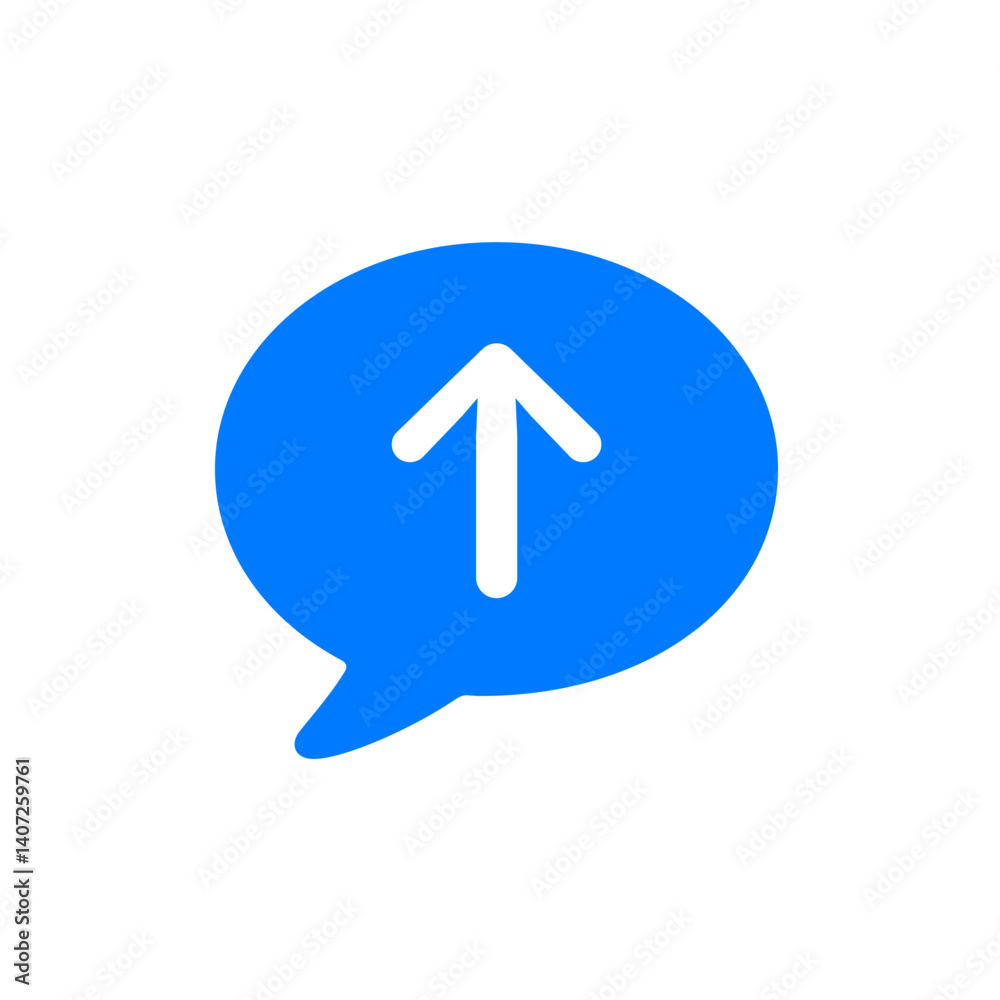 Filled Message Up Arrow Filled Message Up Arrow