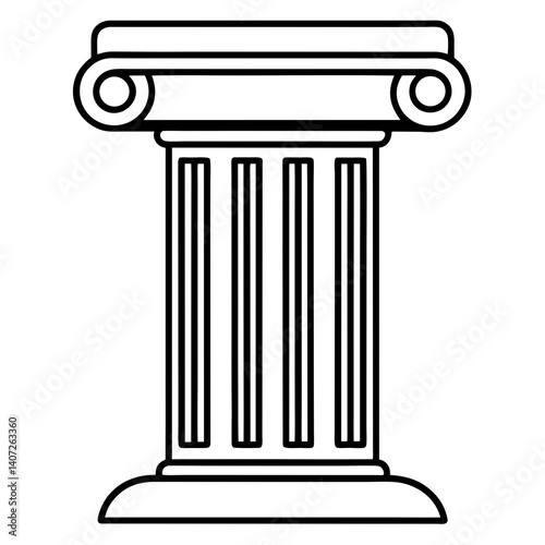 greek column isolated