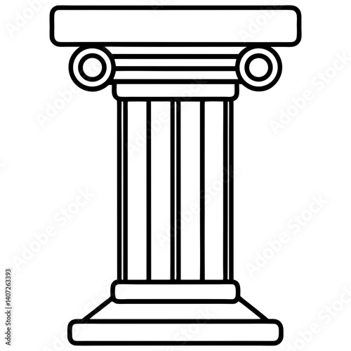 classic column isolated