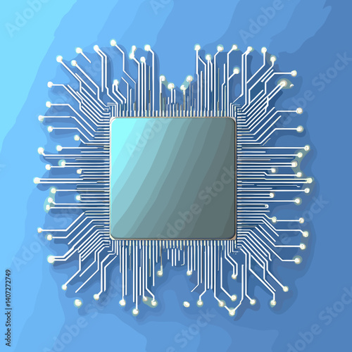 半導体のシンプルなベクターイラスト
