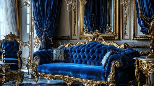 plush royal blue velvet