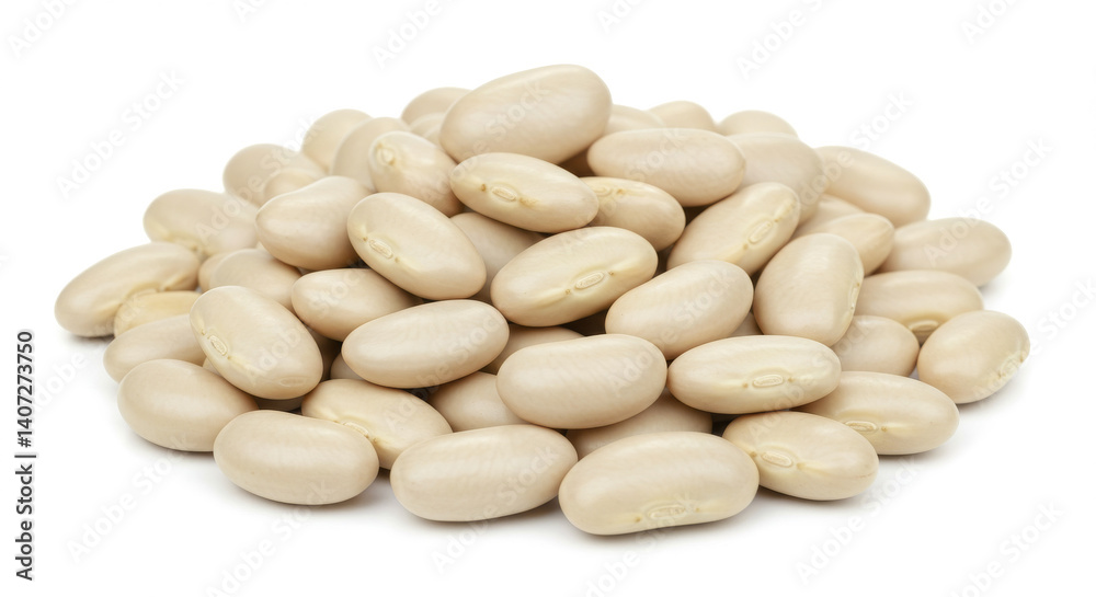 Pile of White Beans Isolated on White Background Pile of White Beans Isolated on White Background