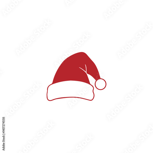 santa claus red hat vector illustration 