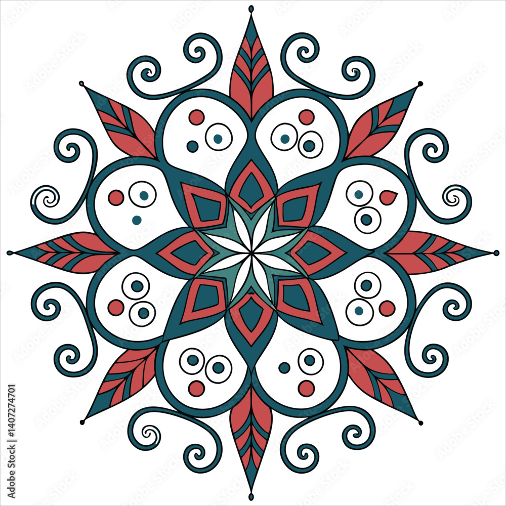 Naklejka premium mandala on white background