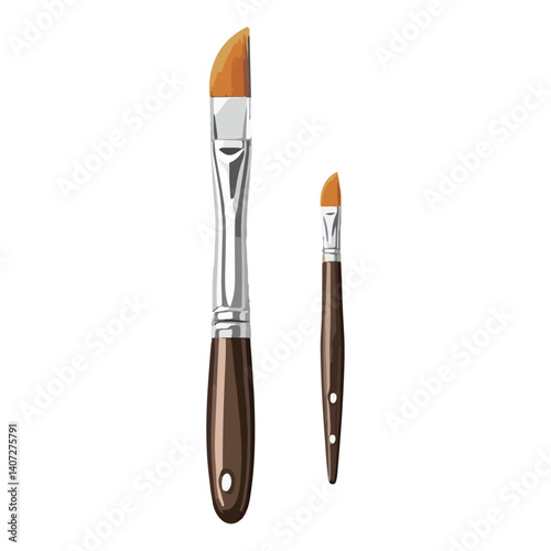 paint brushes isolated on white background