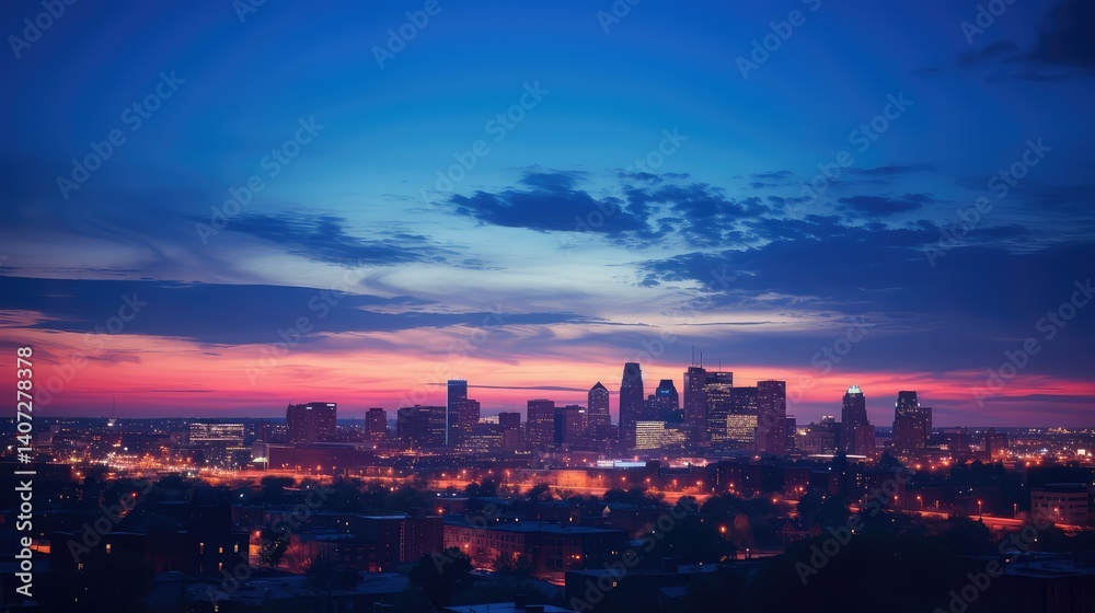 Fototapeta premium line blue white sky