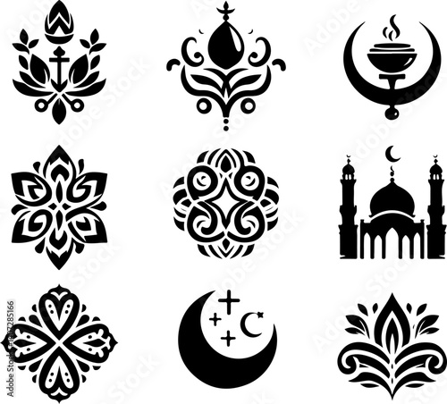 sketch vector illustration silhouette design ornament decoration icon logo symbol mascot religious and cultural religion ethnic abstract modern  