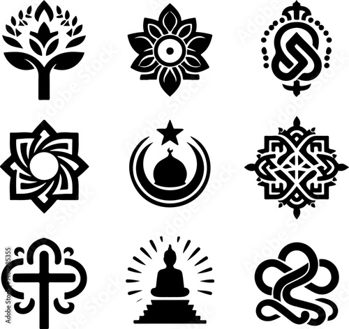 sketch vector illustration silhouette design ornament decoration icon logo symbol mascot religious and cultural religion ethnic modern  