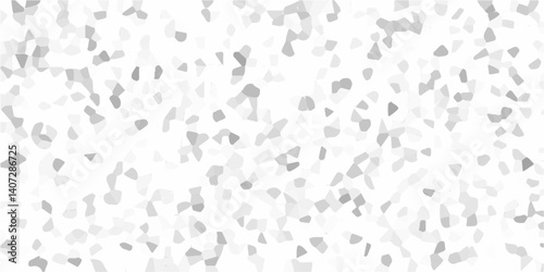 Abstract gray and white quartz terrazzo marble tile background. Terrazzo flooring consists of chips of marble texture. Rock backdrop textured illustration. Geometric background.