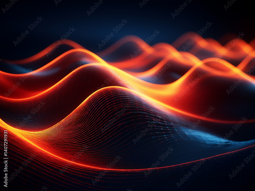 Colorful light strings weave programmable patterns, illuminating dark space with soft ripples Colorful light strings weave programmable patterns, illuminating dark space with soft ripples