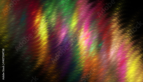Obraz na płótnie Fractal colored abstract on black background w salonie