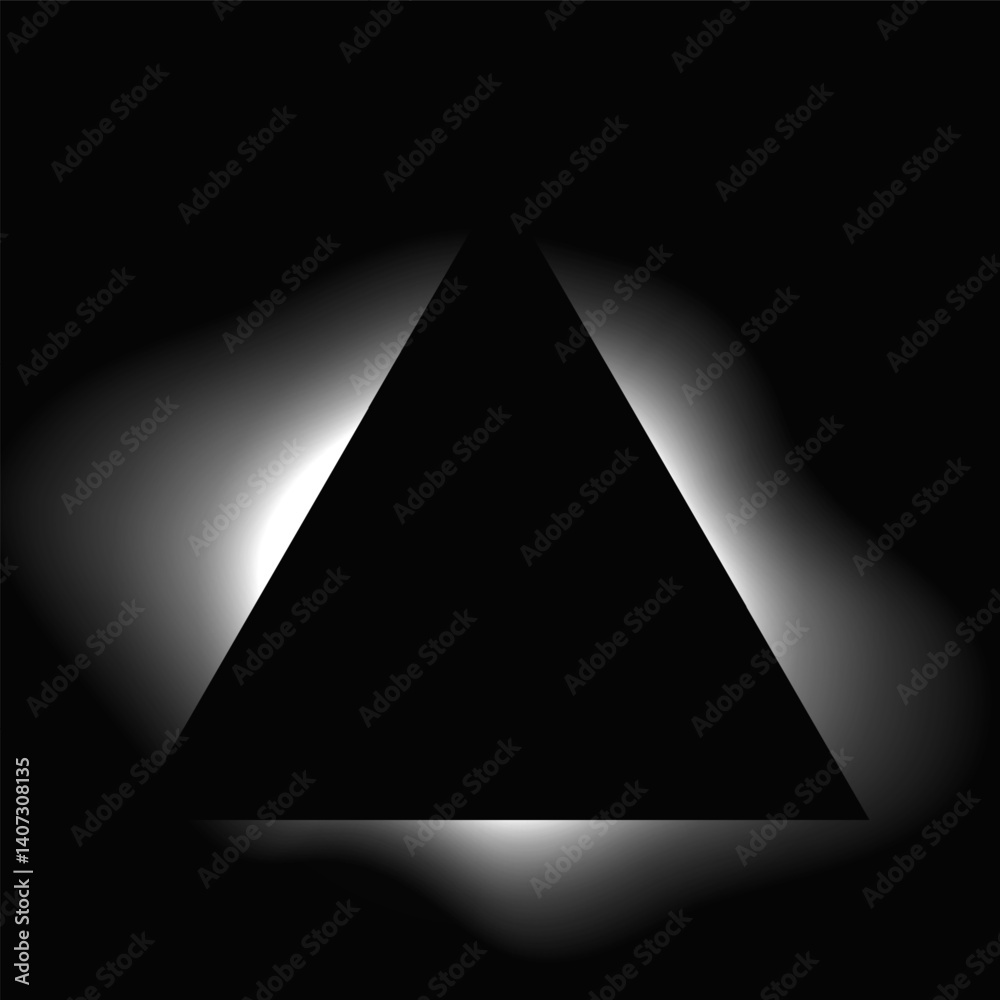 Fototapeta premium Triangle illuminate light frame