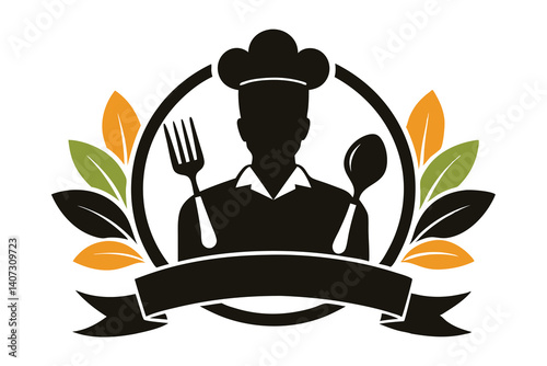 foodie silhouette logo