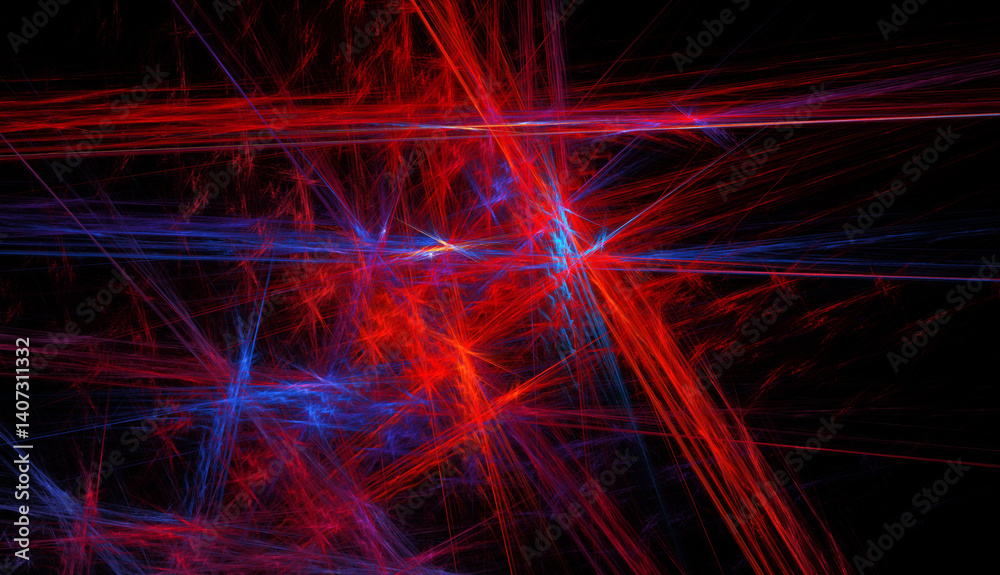 Fractal colored abstract on black background