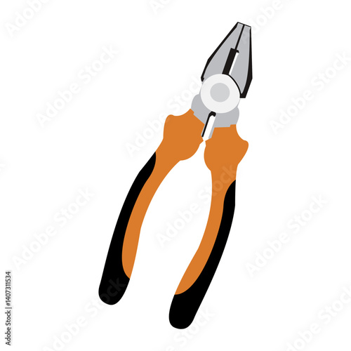 Vector illustration of pliers. isolated on white background. Simple vector design.